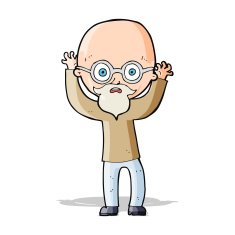 cartoon stressed bald man N5
