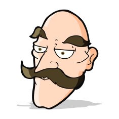 cartoon old man face N4