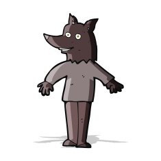 cartoon happy werewolf N3
