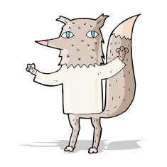 Cartoon Wolf N77