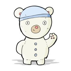 Cartoon Polar Bear Cub N16