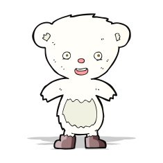 Cartoon Polar Bear Cub N17