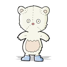 Cartoon Polar Bear Cub N18
