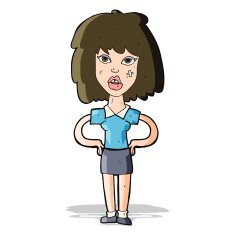 cartoon tough woman N4
