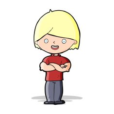 cartoon man with crossed arms N10