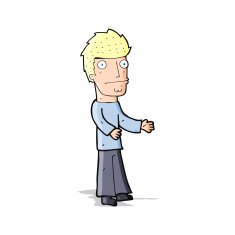 cartoon confused man N36