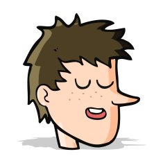 cartoon happy boy face N17