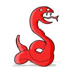 cartoon hissing snake N21