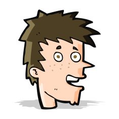 cartoon happy boy face N18