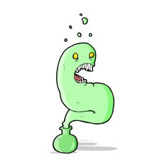 cartoon halloween ghost in bottle N5