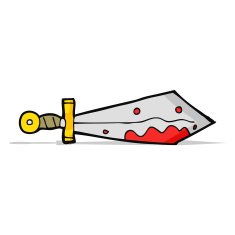cartoon bloody sword N9