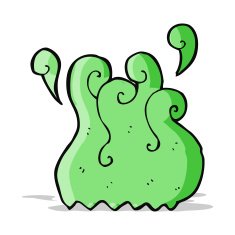 green smoke cartoon element N2