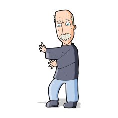 cartoon angry old man N54