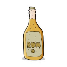 Cartoon Rum Bottle N8