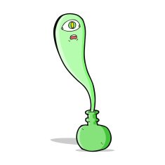 cartoon halloween ghost in bottle N6