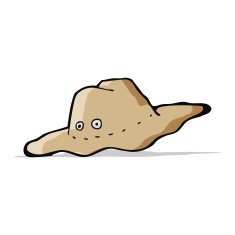 cartoon old australian hat N4