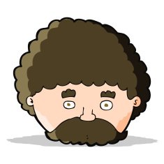 Cartoon Man With Mustache N44