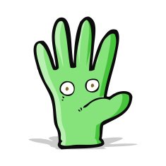 cartoon hand with eyes N4