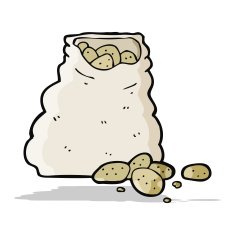 Cartoon Sack Of Potatoes N9