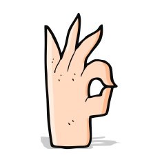 cartoon okay hand gesture N7