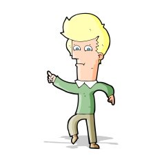 Cartoon Man Pointing N81