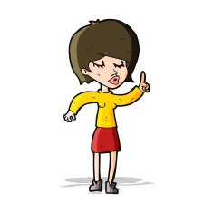 cartoon woman with idea N81