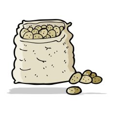 Cartoon Sack Of Potatoes N10