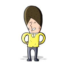 cartoon happy man N164
