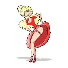 cartoon flamenco dancer N4