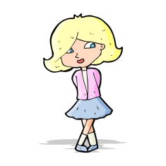 cartoon happy girl N37