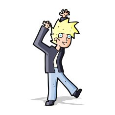 cartoon excited boy N55