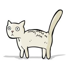 cartoon frightened cat N8