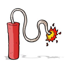cartoon dynamite burning N4