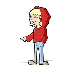 cartoon pointing teenager N4