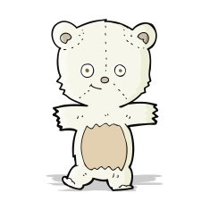 cute cartoon polar bear N23