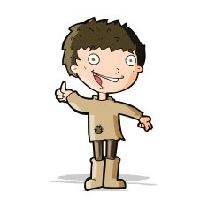 cartoon excited boy N57