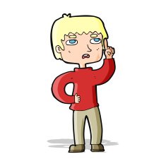 cartoon boy with question N11