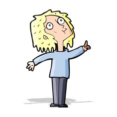 cartoon curious woman N22