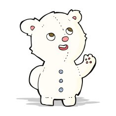 cartoon cute polar bear cub N8