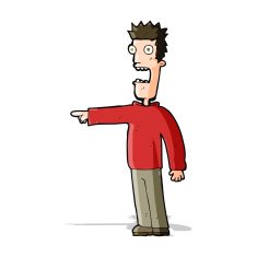 cartoon terrified man N111