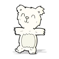 cartoon cute polar bear cub N9