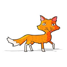Cartoon little fox N14