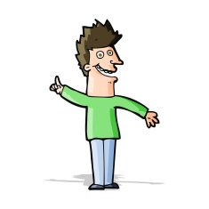 cartoon happy man N167