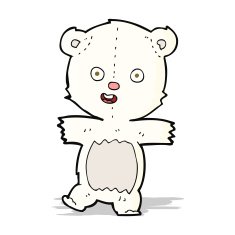 cartoon cute polar bear cub N11