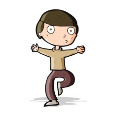 cartoon startled man N16