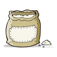 cartoon bag of flour N12