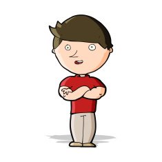 cartoon happy man N168