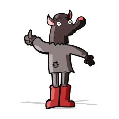 cartoon funny werewolf N8