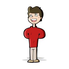 cartoon happy man N169