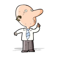 cartoon bald man asking question N4